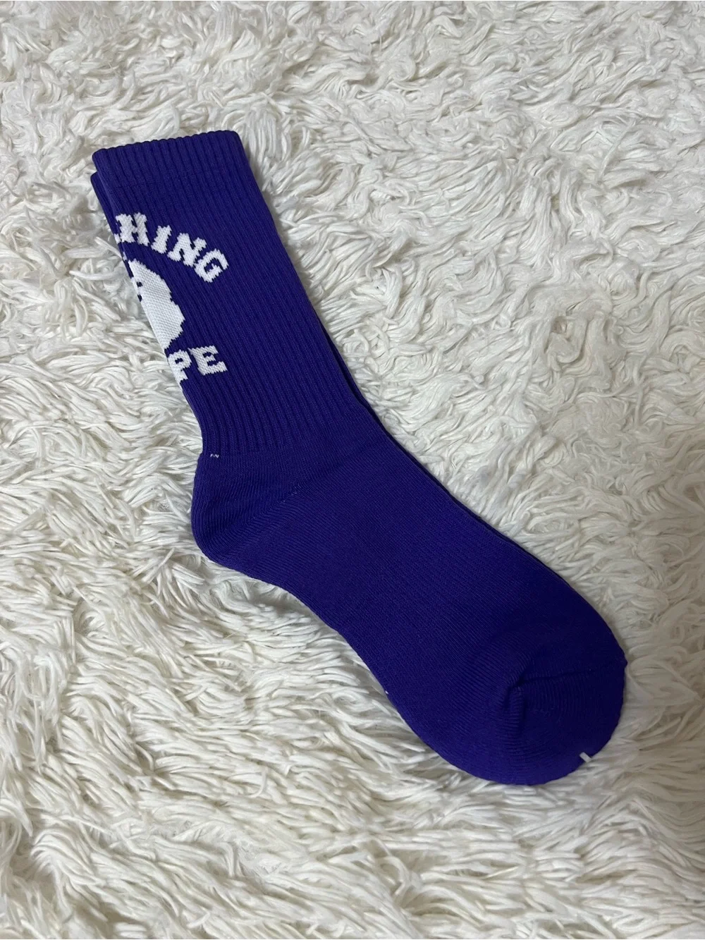 BAPE A Bathing Ape Head Embroidered Crew Socks 8-11 men’s or women’s